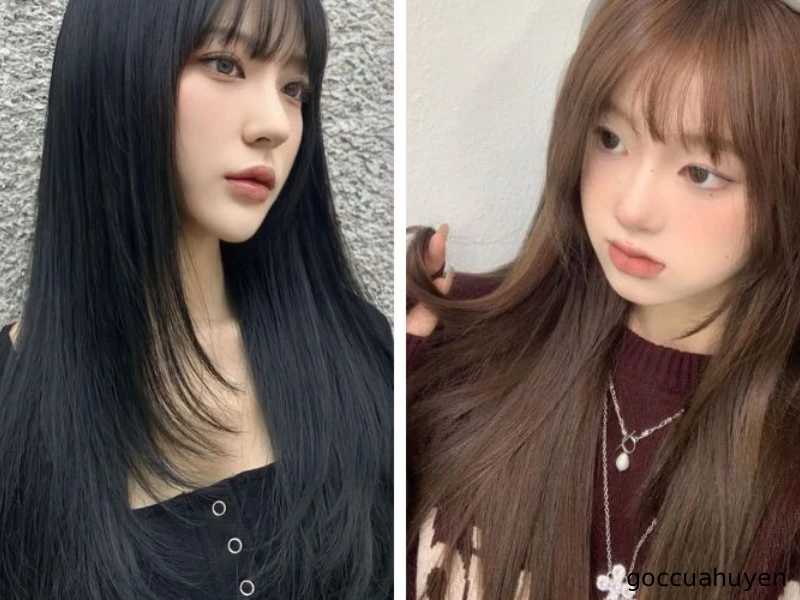 Tóc thẳng mái thưa