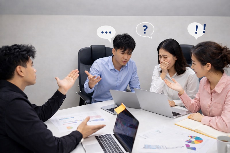 Giao tiếp kém hiệu quả khi làm việc nhóm